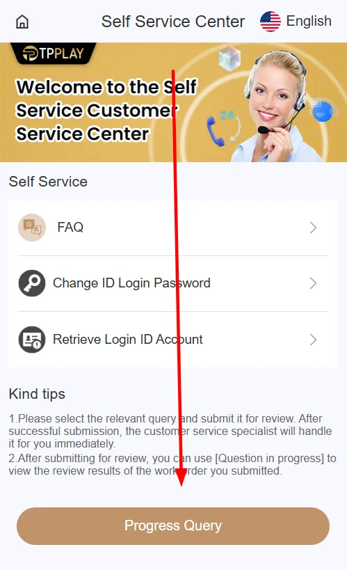 User submitting a query